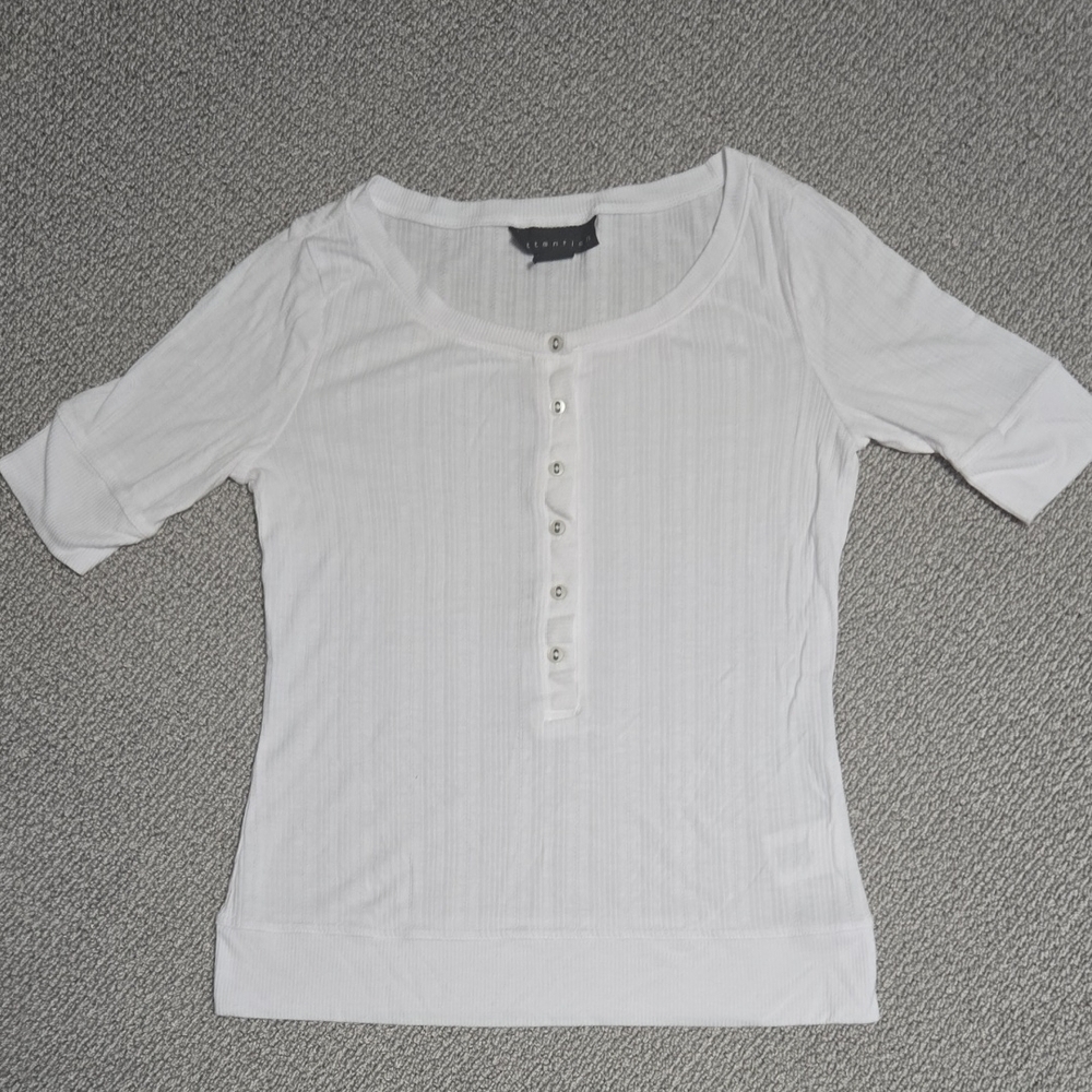 Attention White Long Sleeve Women's Tee